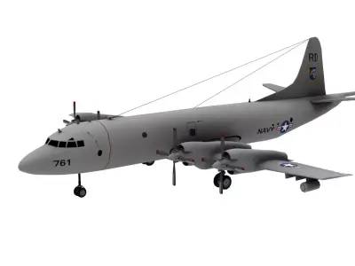 Lowpoly P-3C Orion 3D Model Low-poly 3D model