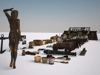 Ship Pirate Pack 3D model