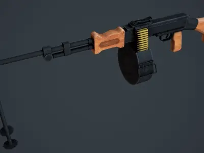 RPD Low Poly Mobile Ready Low-poly 3D model