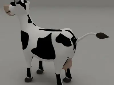 Cartoon Cow Toon Animal Low-poly 3D model