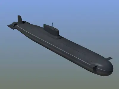 Typhoon Submarine Low-poly 3D model