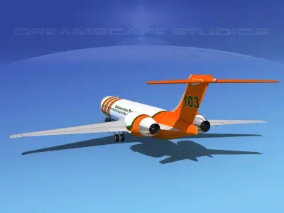 McDonnell Douglas MD-87 Erickson Fire Fighters 3D model