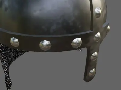 Medieval Iron Helmet - Capacete Low-poly 3D model