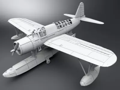 Vought OS2U Kingfisher Scale model 3D print model