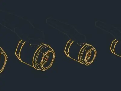 Ball Valve Threaded RB Sizes DN15 to DN100 Low-poly 3D model