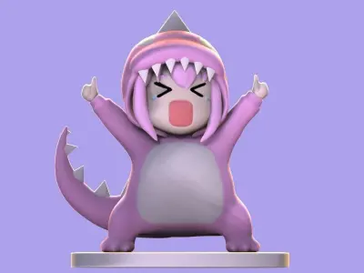 bocchi the rock dinosaur 3D print model