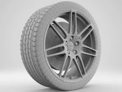Audi RS4 Rim 3D model