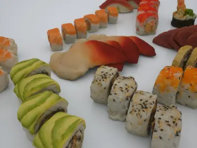 Sushi Assortiment  Low-poly 3D model