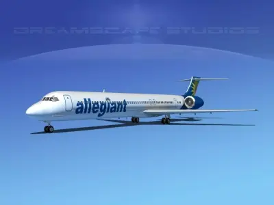 McDonnell Douglas MD80 Allegiant 3D model