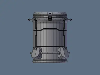 Sci fi barrel Free 3D model