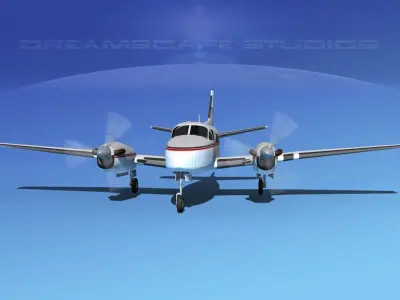 Beechcraft King Air C100 V13 3D model