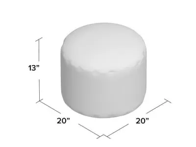 Aadil Upholstered Pouf Free 3D model