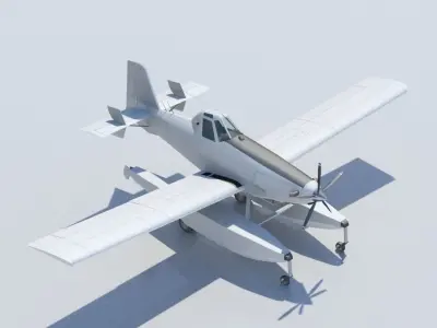 Airtractor AT-802F FIREBOSS Scenery Static Low Poly Low-poly 3D model