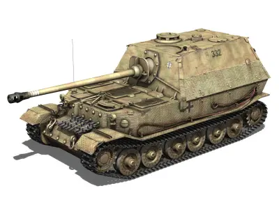 Elefant Tank destroyer - Tiger P - 332 3D model