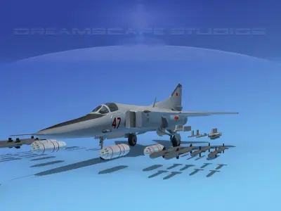 Mig-27 Flogger V21 China 3D model