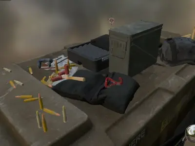 box table Low-poly 3D model