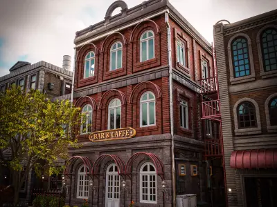 URBAN BUILDING OLD HORROR 4 Low-poly 3D model