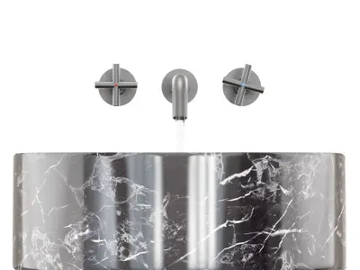 Black Kale Marble Sink 3D model