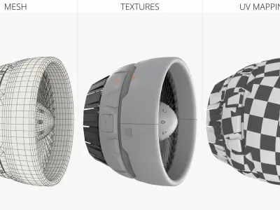 Propulsion Jet Rotor White 3D model