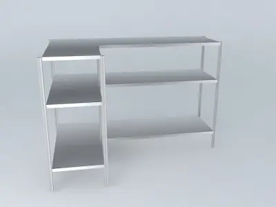 Kit229 shelf Inox 3 Plans in L by Alex Marques Free 3D model