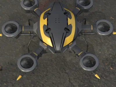 MissileCopter Drone 3D model