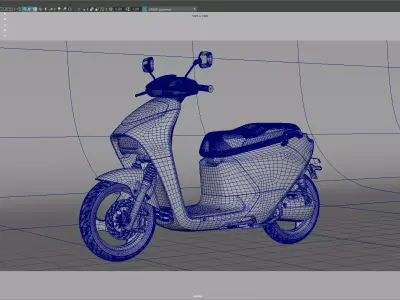 Electric vehicle Scooter Ebike moto ride motorcycle 3D model