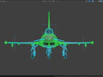 Eurofighter Typhoon Low-poly 3D model