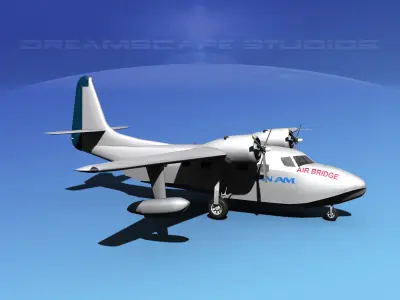 Grumman G-73 Mallard Pan Am 3D model