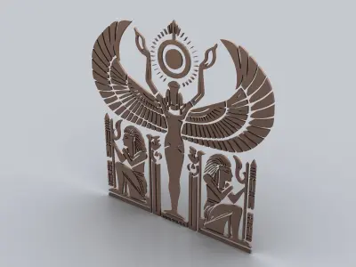 Egyptian Symbols - 057 - Topology Low-poly 3D model