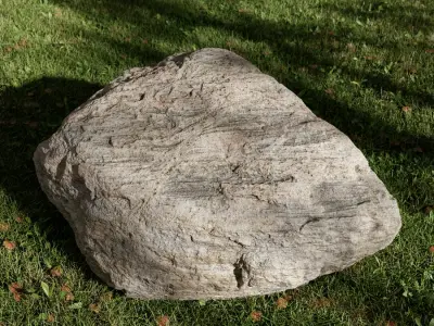  Cool Toned Brush Stroke Large Rock Boulder Model 