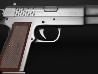 BROWNING HP PISTOL 3D MODEL Low-poly 3D model