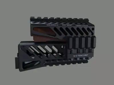AK B-11 Zenit handguard  Low-poly 3D model