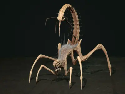 Alien Scorpion Low-poly 3D model