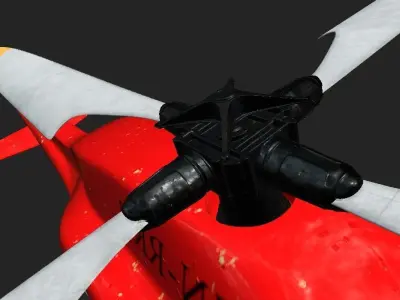 Red Cross Helicopter 3D model