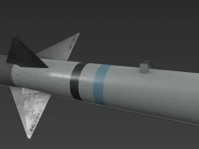AIM 120 Low-poly 3D model