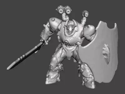 DARK LORD ARMOR MINIATURE MODEL FIGURE FANTASY SCIFI GAMES RPG 3D print model