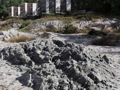  Large Rough Beach Rock Model 