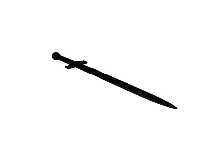 Ornate Medieval Fantasy Longsword 3D model