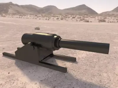 vavasseur gun Civil War low poly Low-poly 3D model