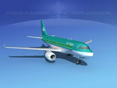 Airbus A319 Aer Lingus 3D model
