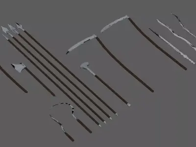 WWAATD Weapon Models Free low-poly 3D model