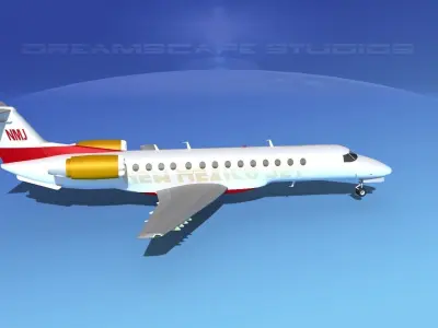 Embraer ERJ-135 New Mexico Jet 3D model