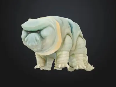 Tardigrade Wonder Toy Model STL OBJ 3D model