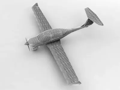 Diamond DA-40 Aircraft Low-poly 3D model