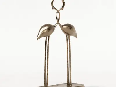 Cranes Decor Set Low-poly 3D model