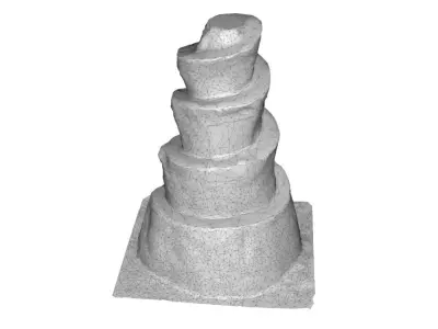 Historic totem helicoid shape 3D model