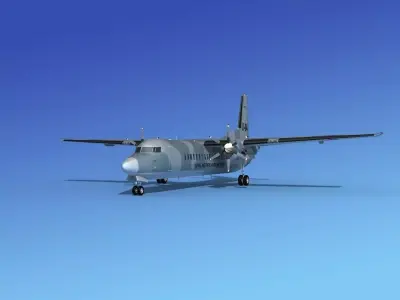 Fokker 50 Netherlands Air Force 3D model