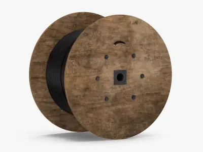 Wood Spool 02 3D model