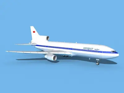 Lockheed L-1011 TriStar Aeroflot 3D model