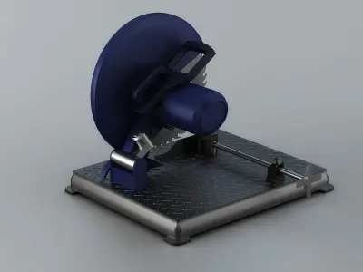 circular saw machine tool industrial wood tools cut equipment 3D model